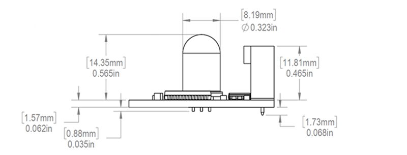 0729-1768-99 Dimensional Drawing (Side View)